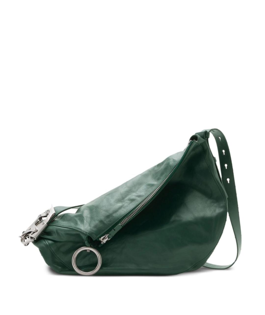 BURBERRY Зеленая кожаная сумка через плечо, фото 1
