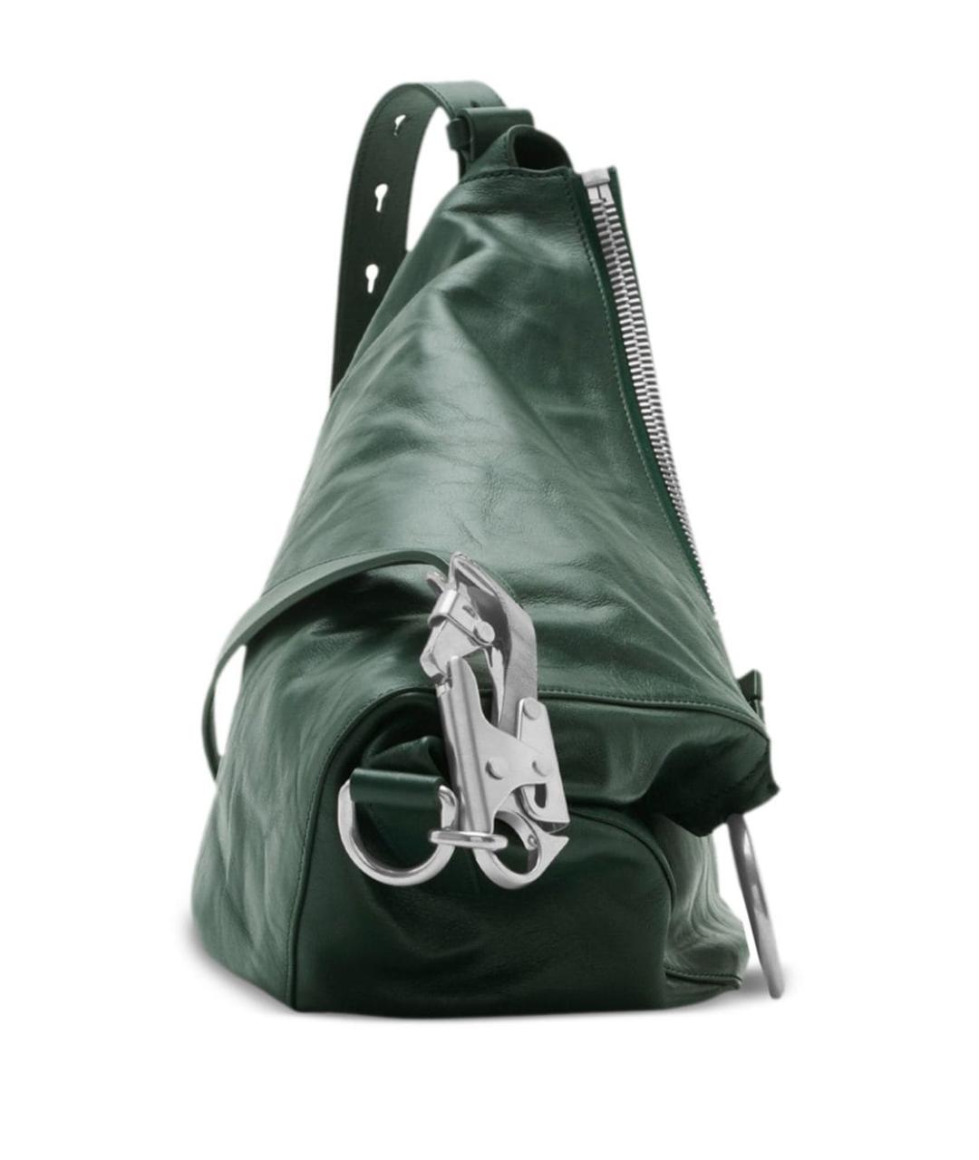 BURBERRY Зеленая кожаная сумка через плечо, фото 2