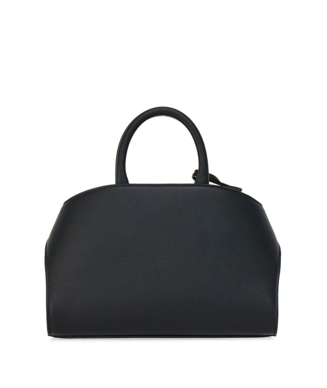 FERRAGAMO Черная кожаная сумка тоут, фото 7