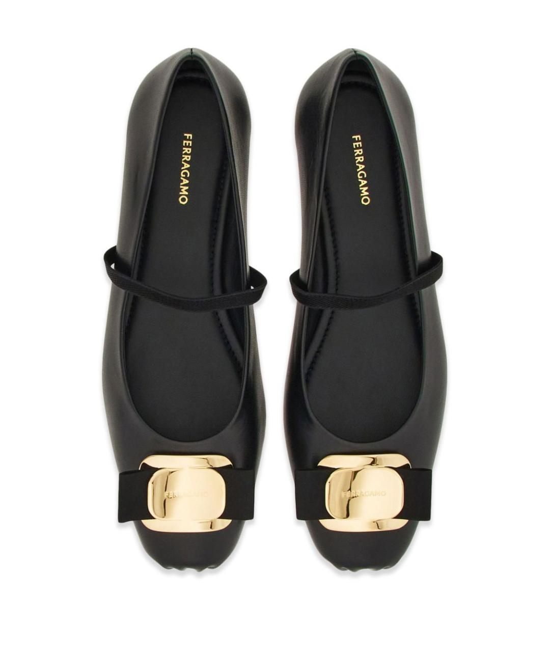 FERRAGAMO Черные балетки, фото 2