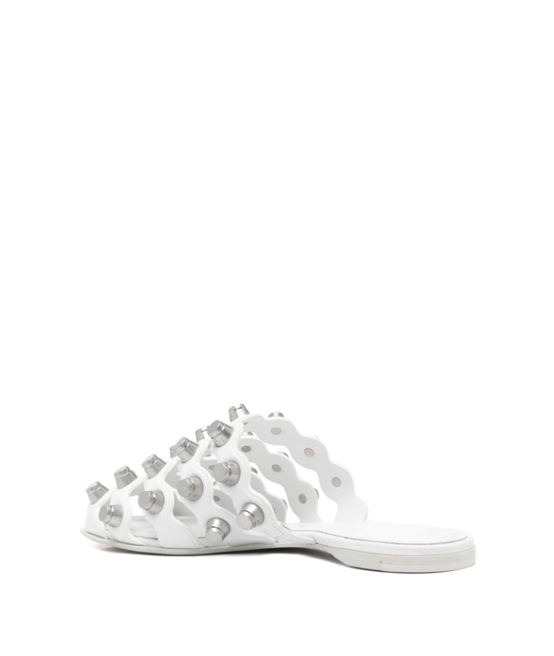 ALEXANDER WANG Белые кожаные босоножки, фото 3