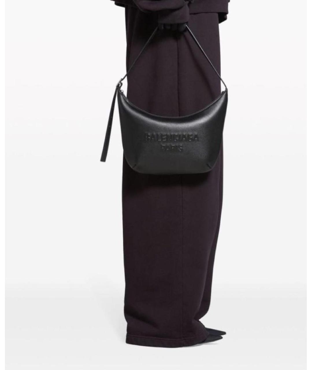BALENCIAGA Черная кожаная сумка с короткими ручками, фото 2