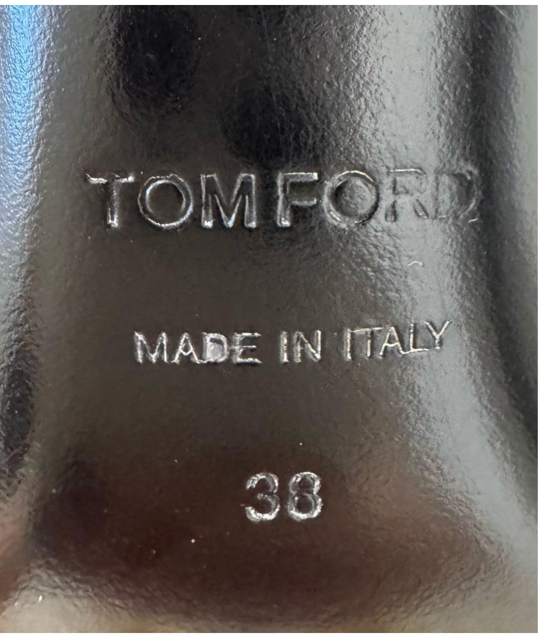 TOM FORD Белые кожаные босоножки, фото 7