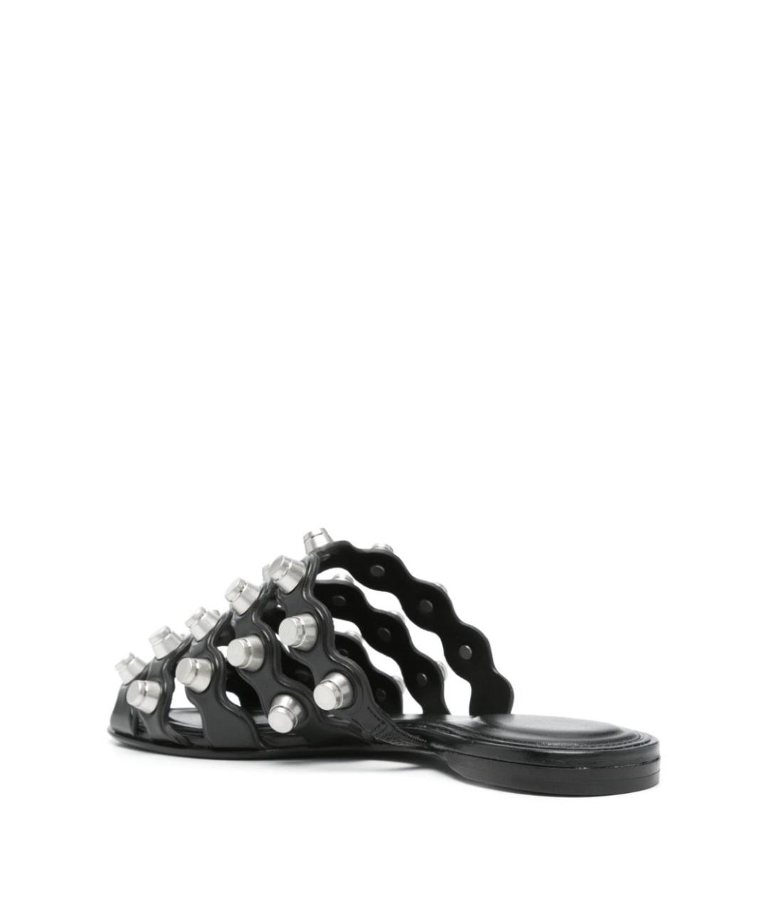 ALEXANDER WANG Черные кожаные босоножки, фото 2