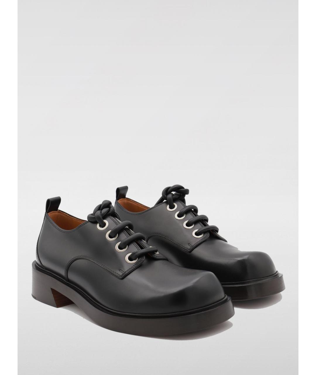 ALEXANDER MCQUEEN Черные кожаные туфли, фото 2