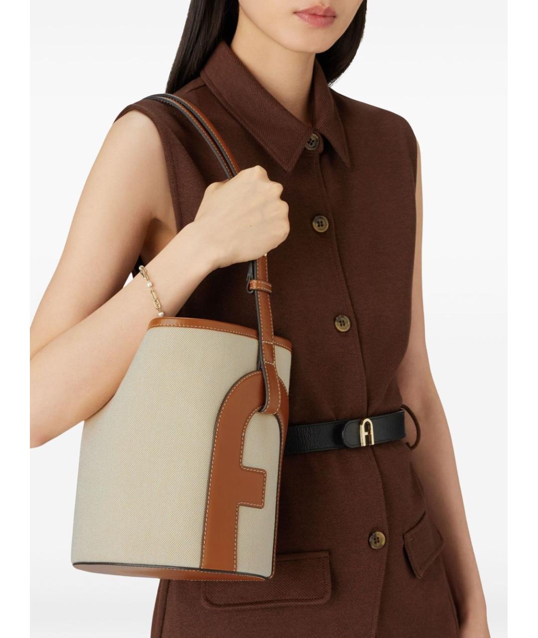 FURLA Бежевая сумка тоут, фото 7