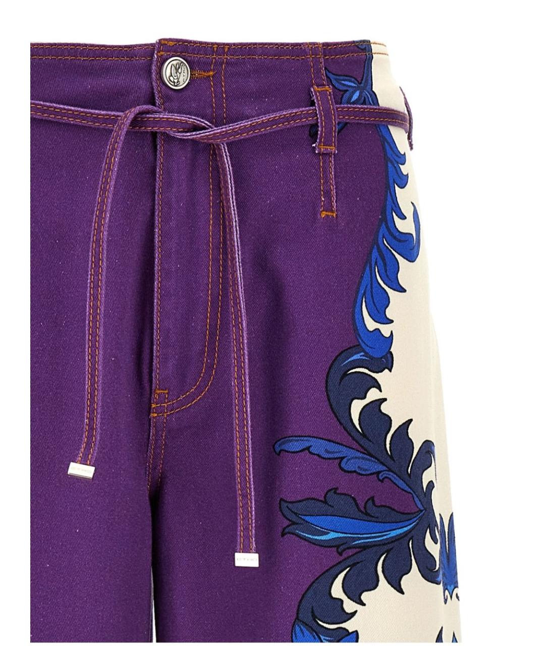 ETRO Фиолетовые прямые джинсы, фото 2