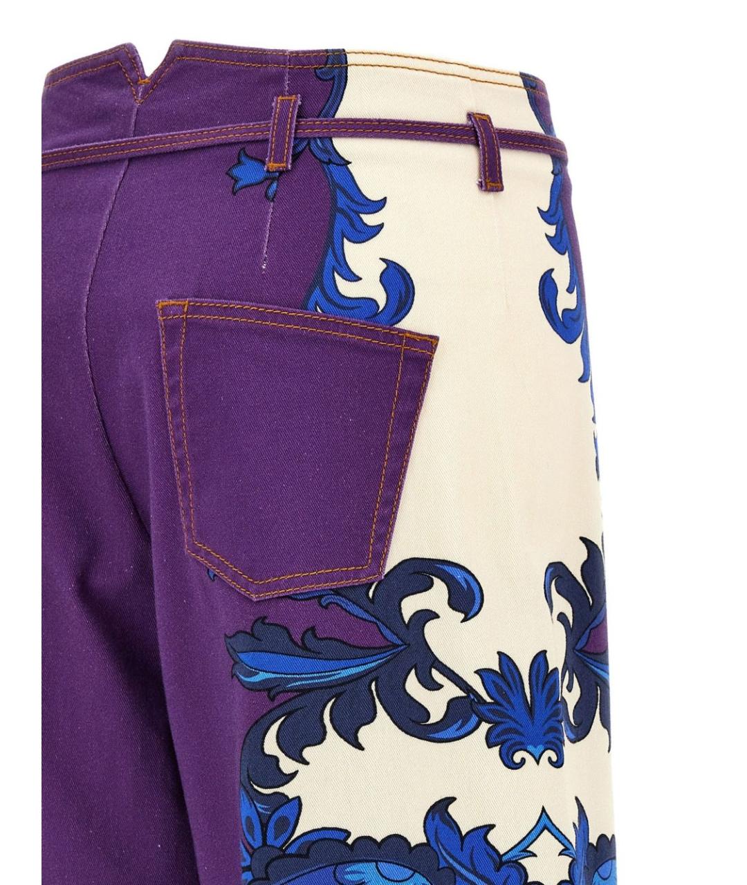 ETRO Фиолетовые прямые джинсы, фото 3