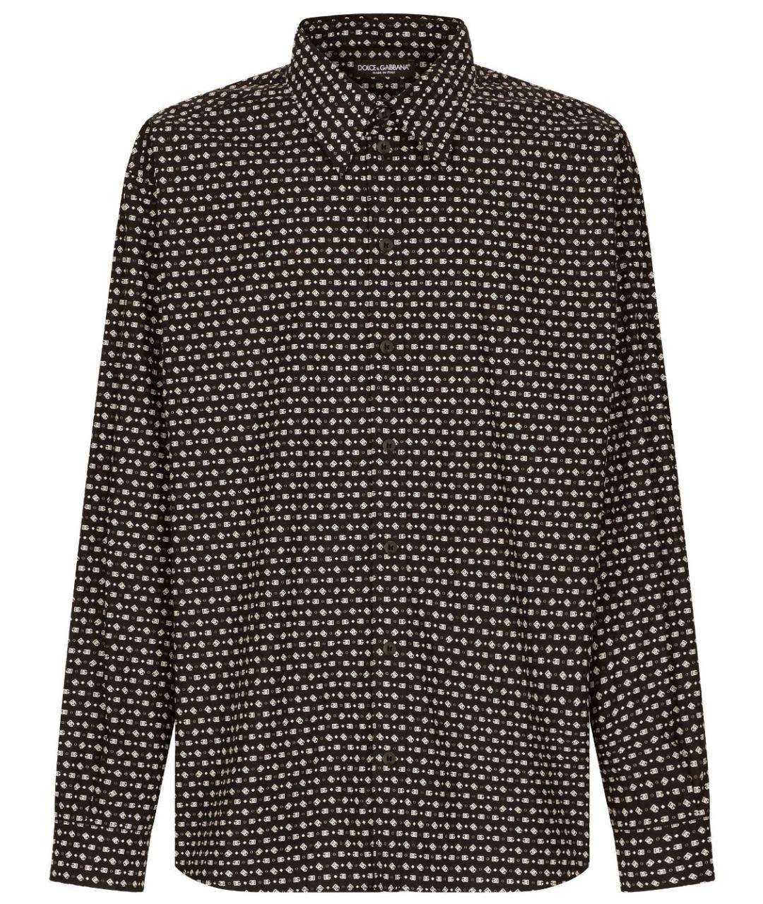 DOLCE&GABBANA Черная хлопковая кэжуал рубашка, фото 1