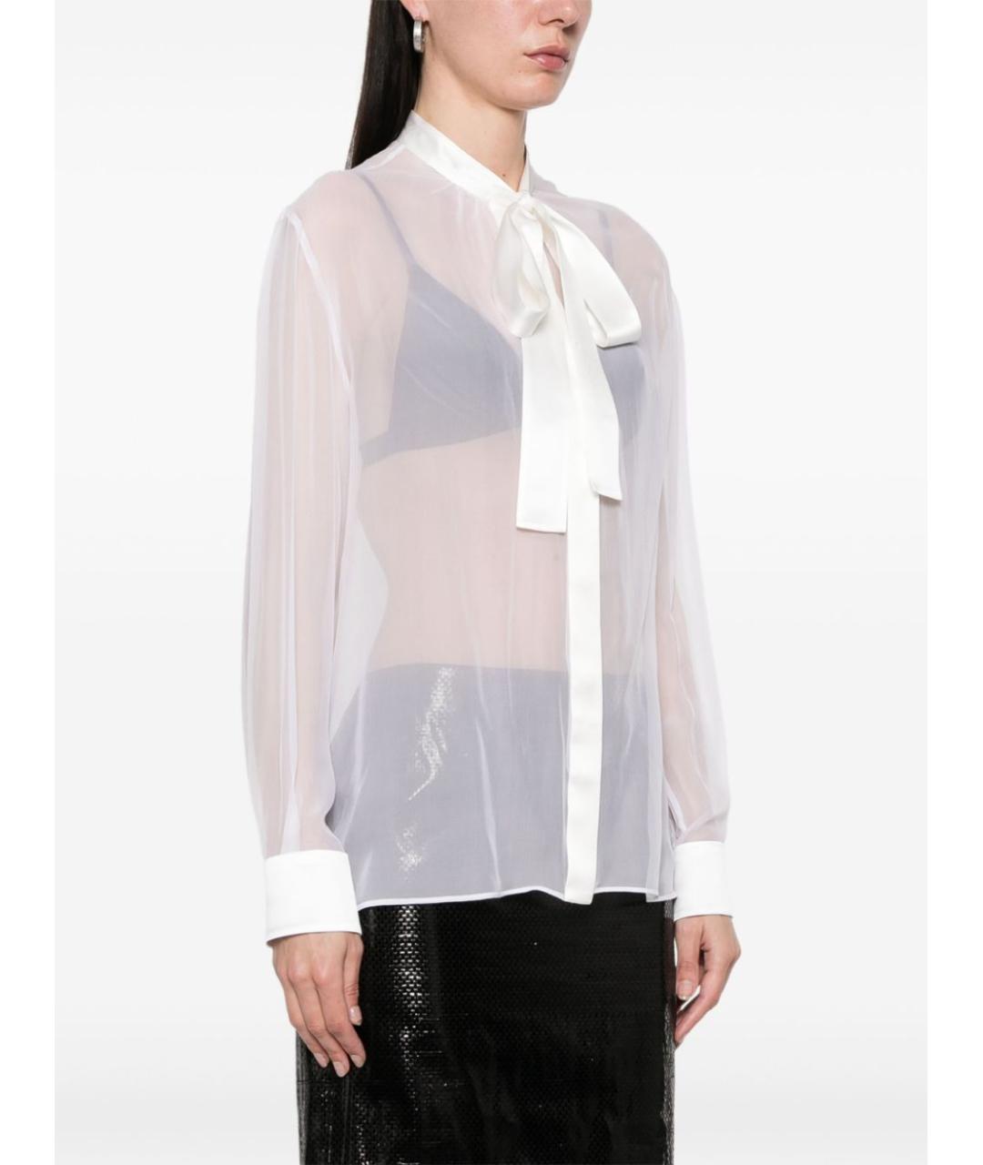 DOLCE&GABBANA Белая хлопковая рубашка, фото 4