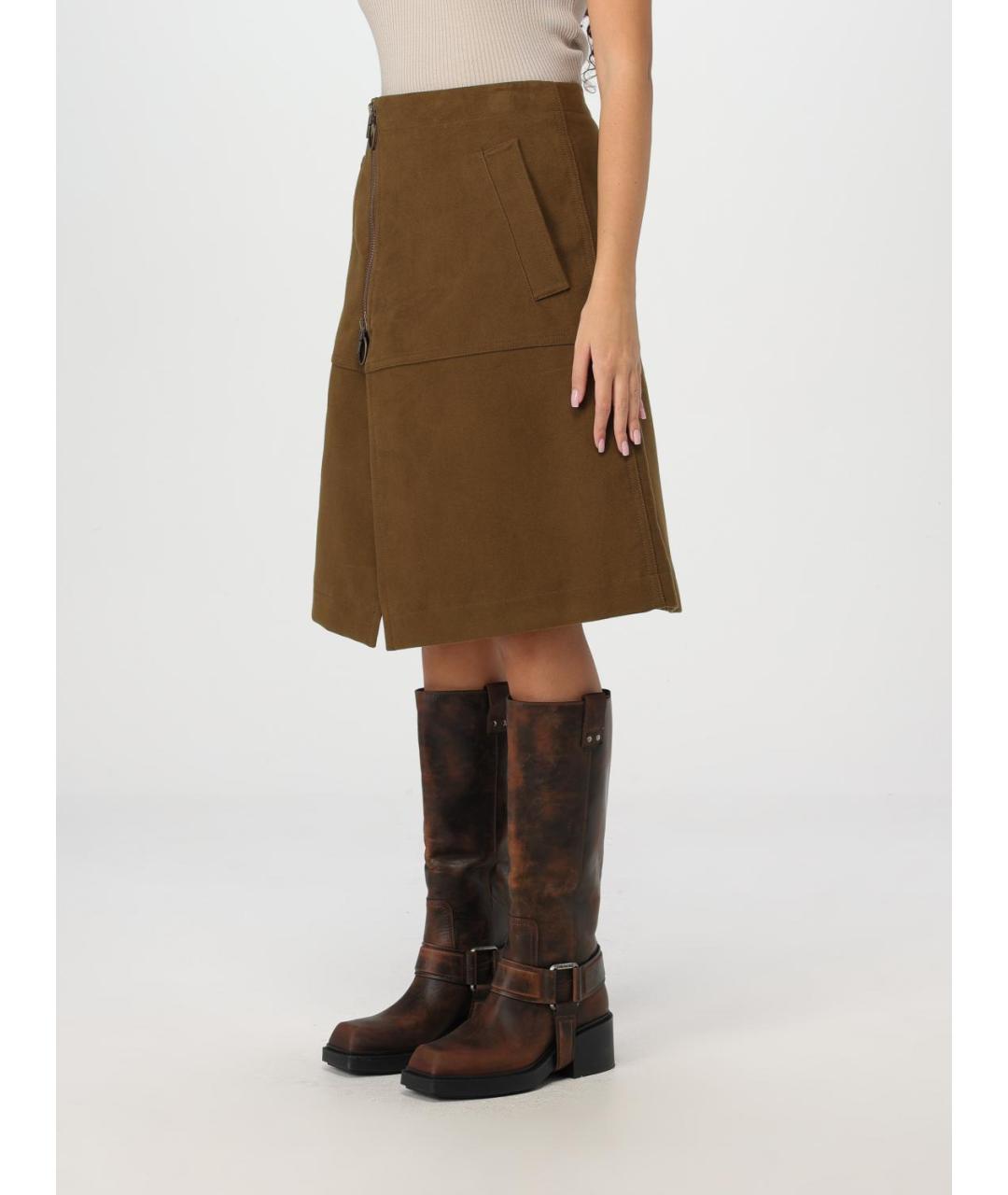 BURBERRY Коричневая юбка миди, фото 5