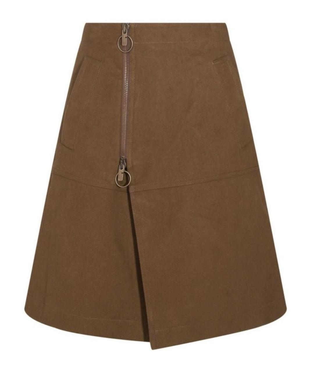 BURBERRY Коричневая юбка миди, фото 1