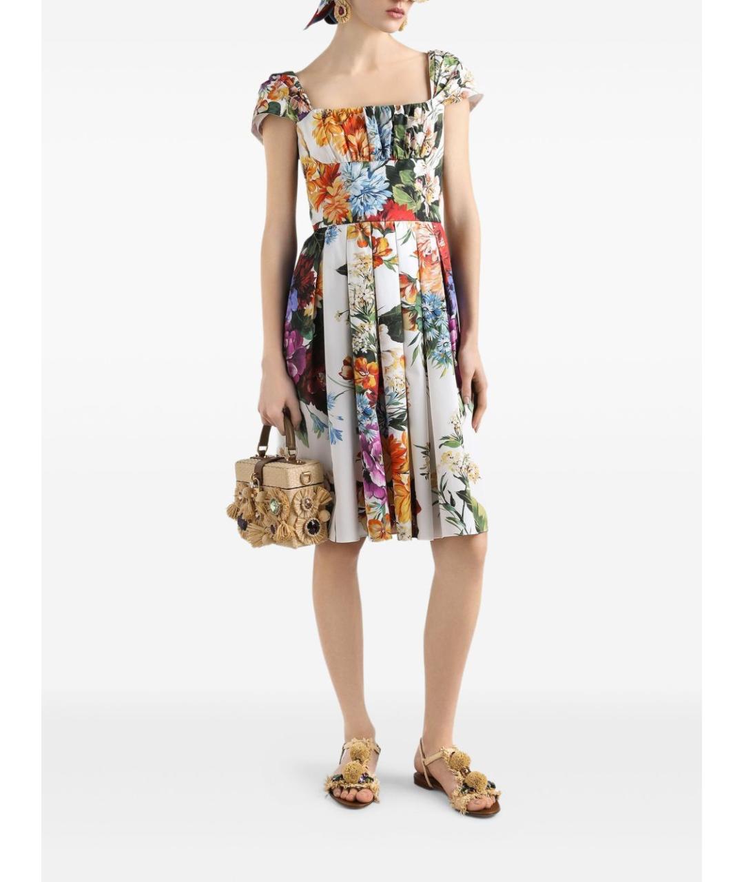 DOLCE&GABBANA Мульти хлопковый сарафан, фото 2
