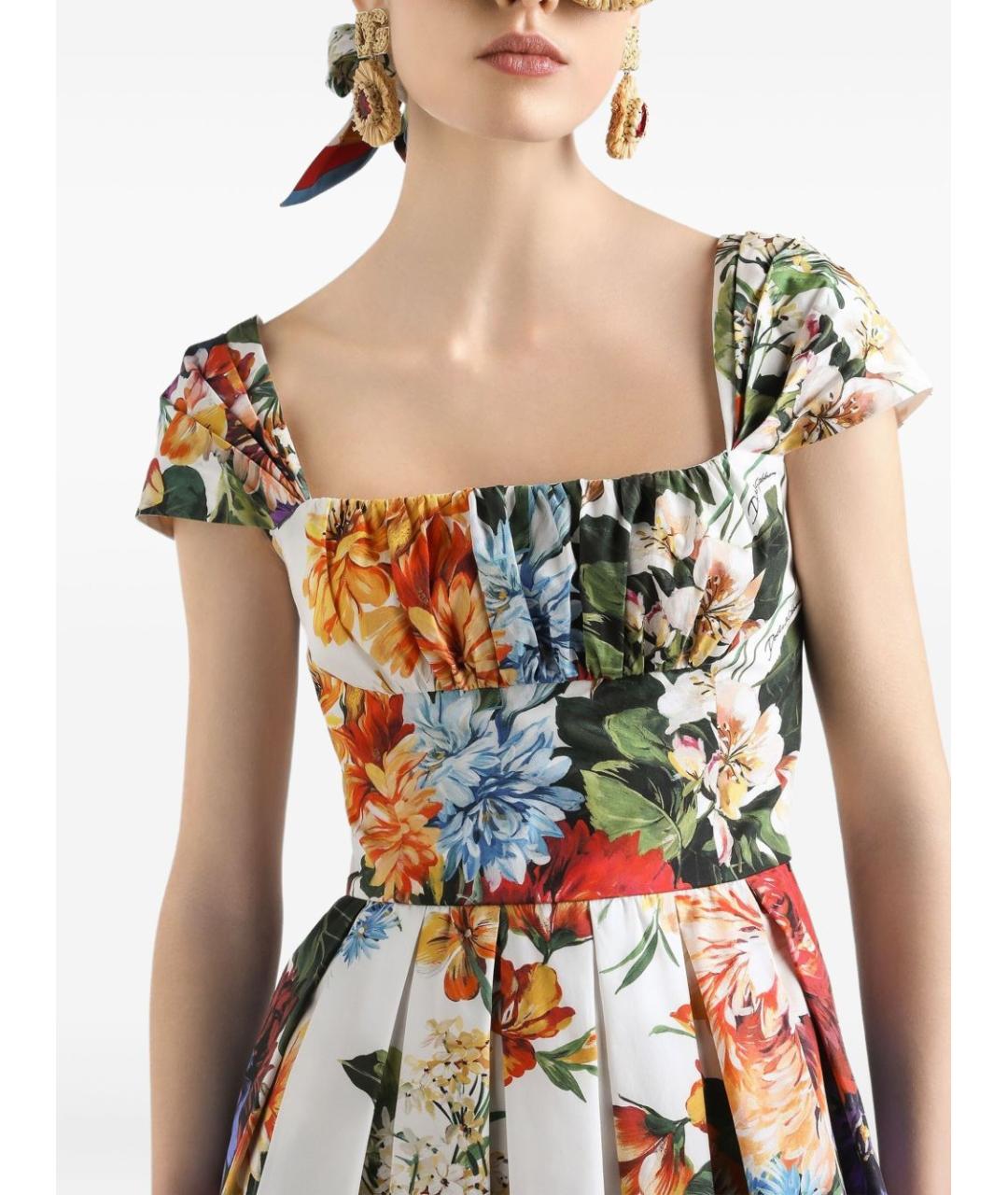DOLCE&GABBANA Мульти хлопковый сарафан, фото 3