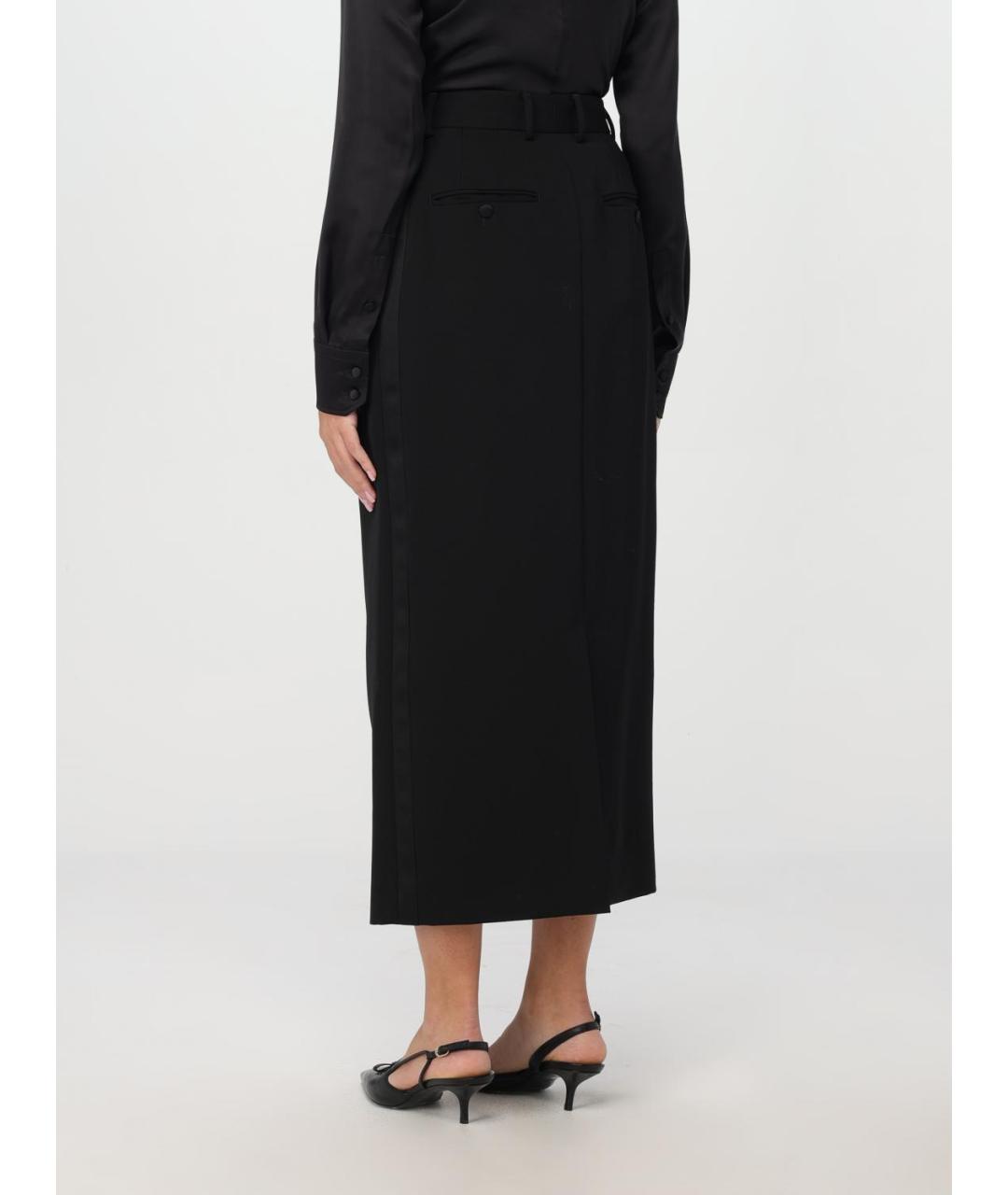 DOLCE&GABBANA Черная юбка миди, фото 4