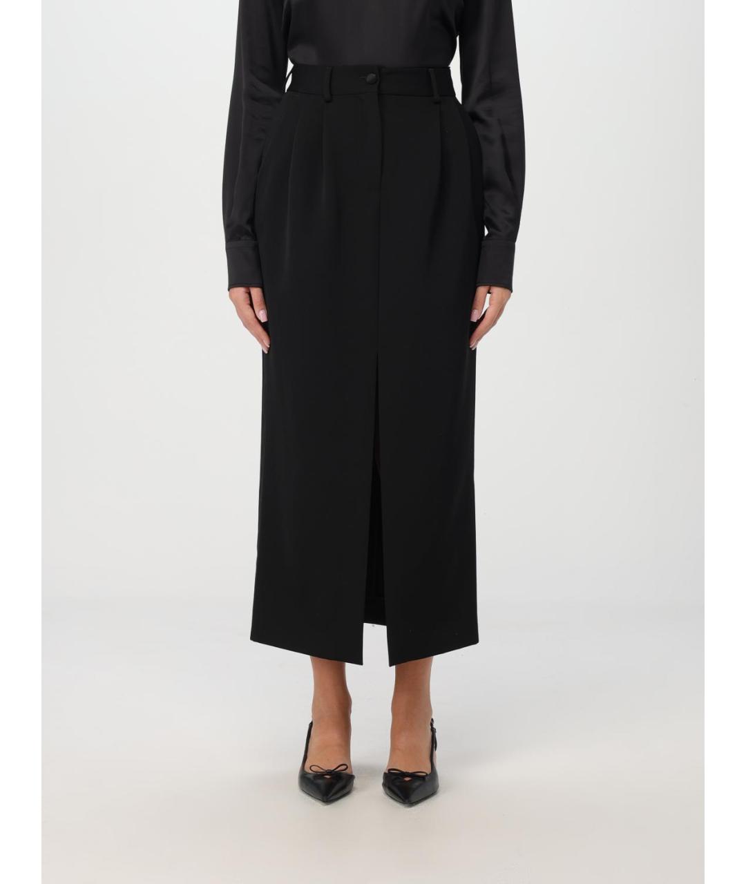 DOLCE&GABBANA Черная юбка миди, фото 2