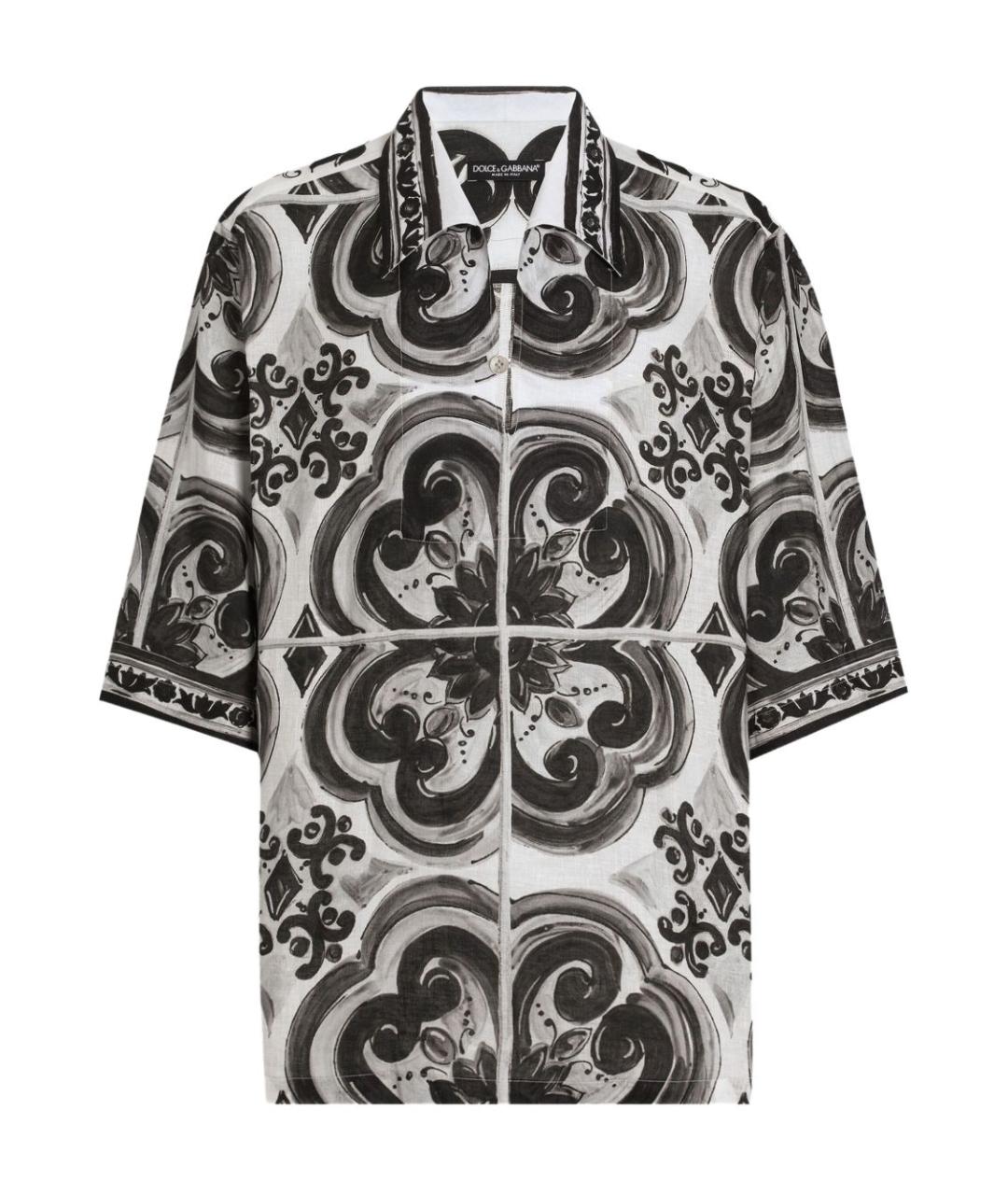 DOLCE&GABBANA Черная льняная кэжуал рубашка, фото 1