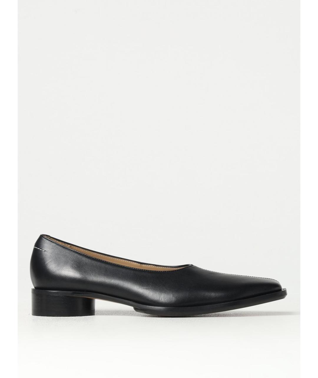 MM6 MAISON MARGIELA Черные кожаные лоферы, фото 5