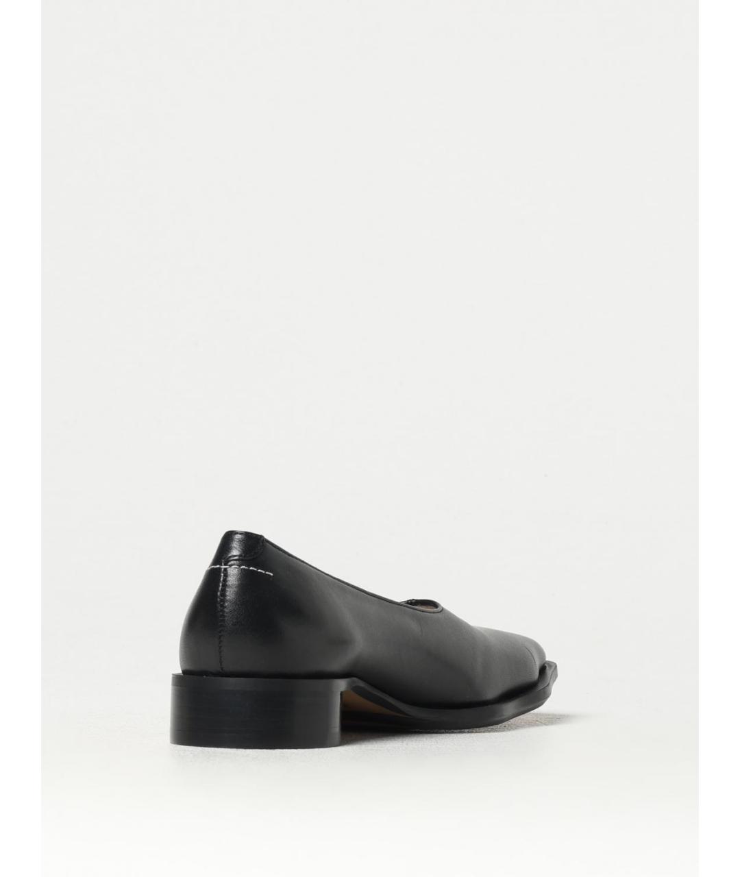 MM6 MAISON MARGIELA Черные кожаные лоферы, фото 3