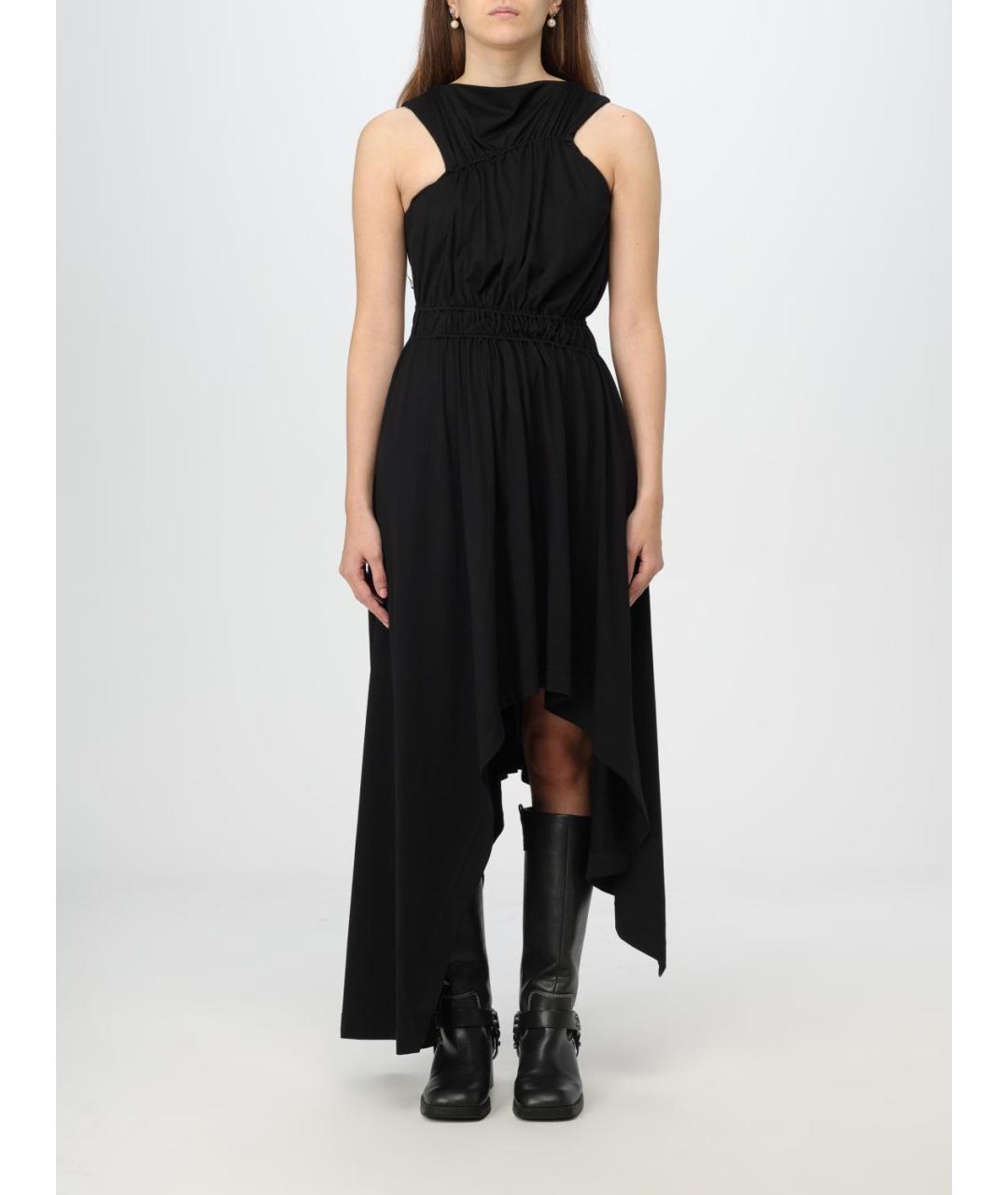 ALEXANDER MCQUEEN Черное хлопковое платье, фото 2