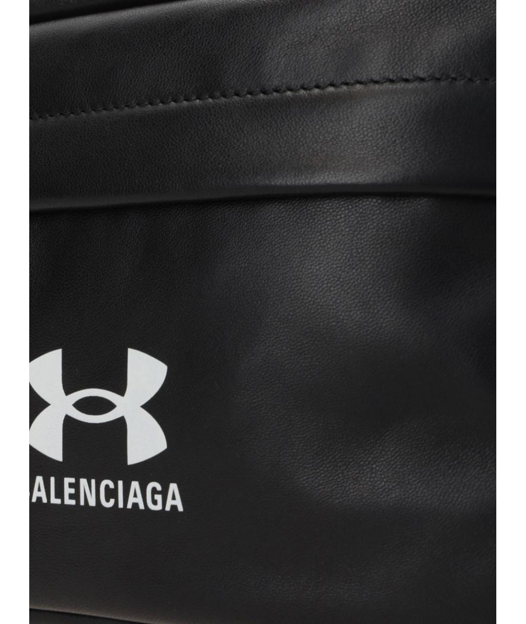 BALENCIAGA Черная кожаная барсетка, фото 3