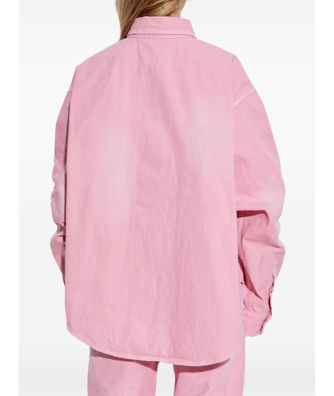 BALENCIAGA Розовая хлопковая рубашка, фото 3