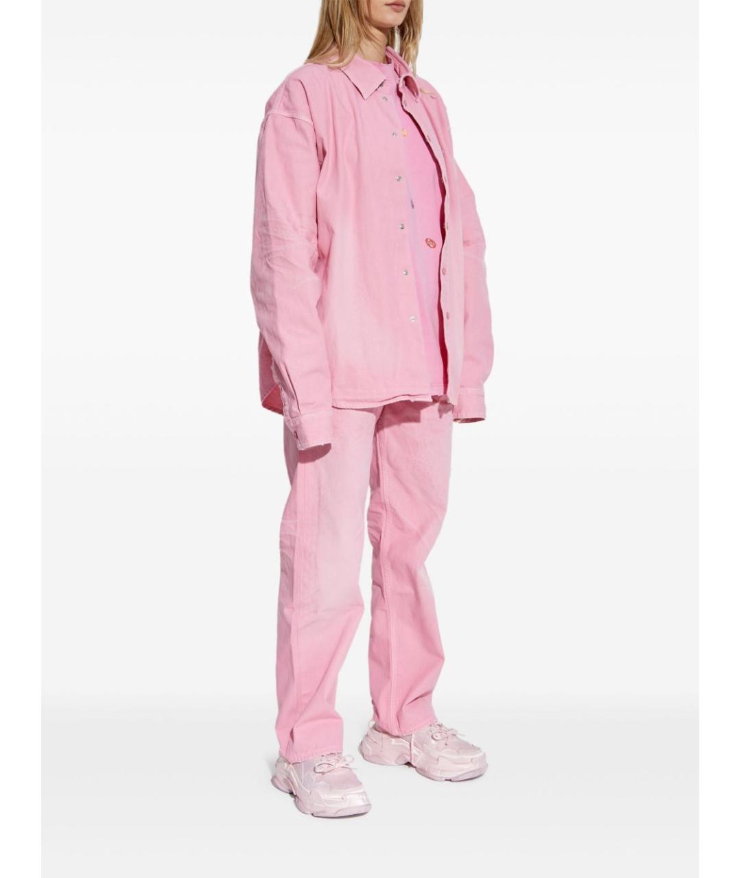 BALENCIAGA Розовая хлопковая рубашка, фото 2