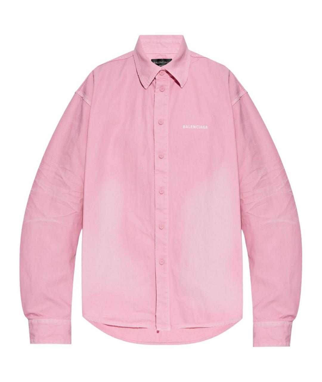 BALENCIAGA Розовая хлопковая рубашка, фото 1