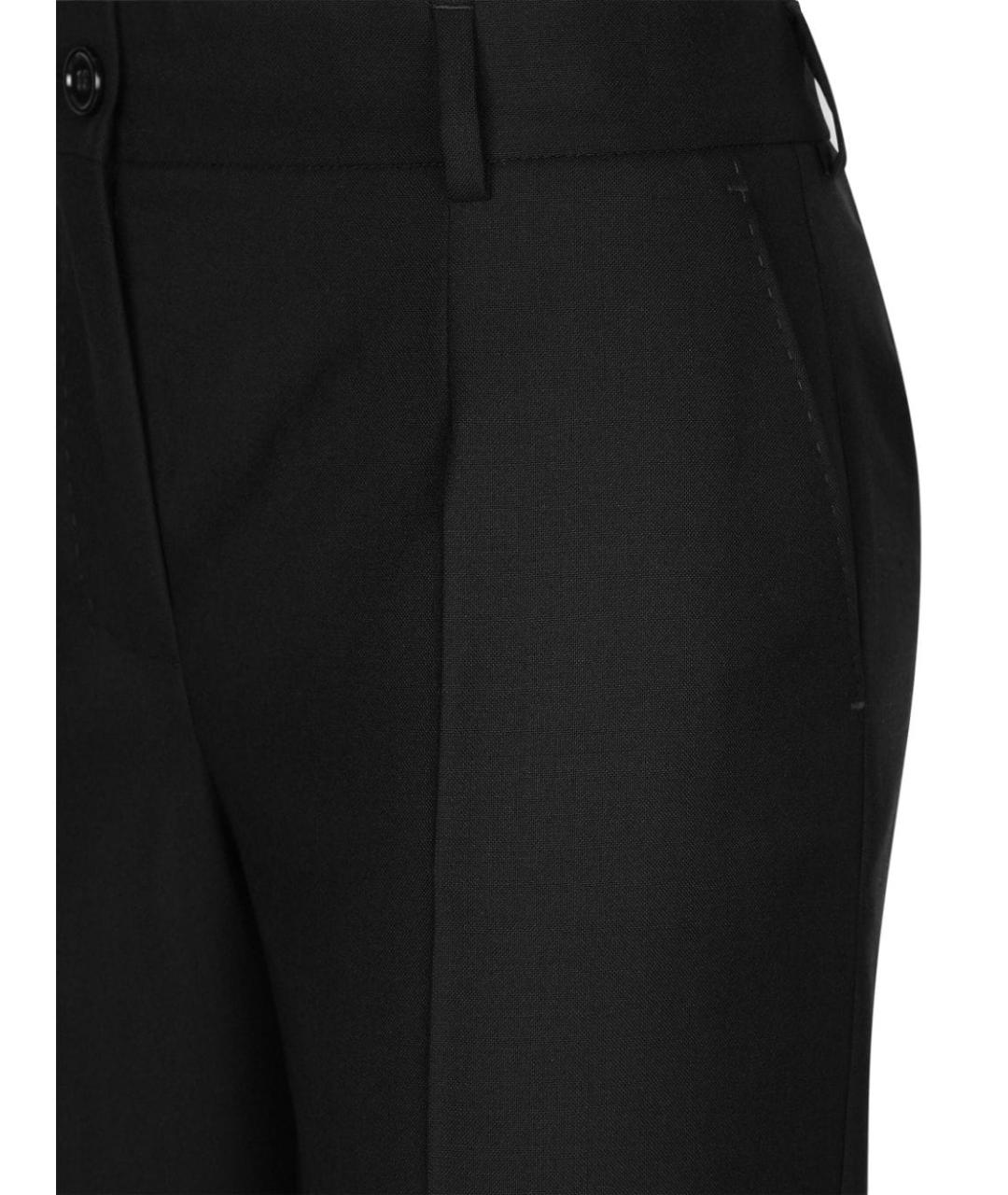 DOLCE&GABBANA Черные прямые брюки, фото 3