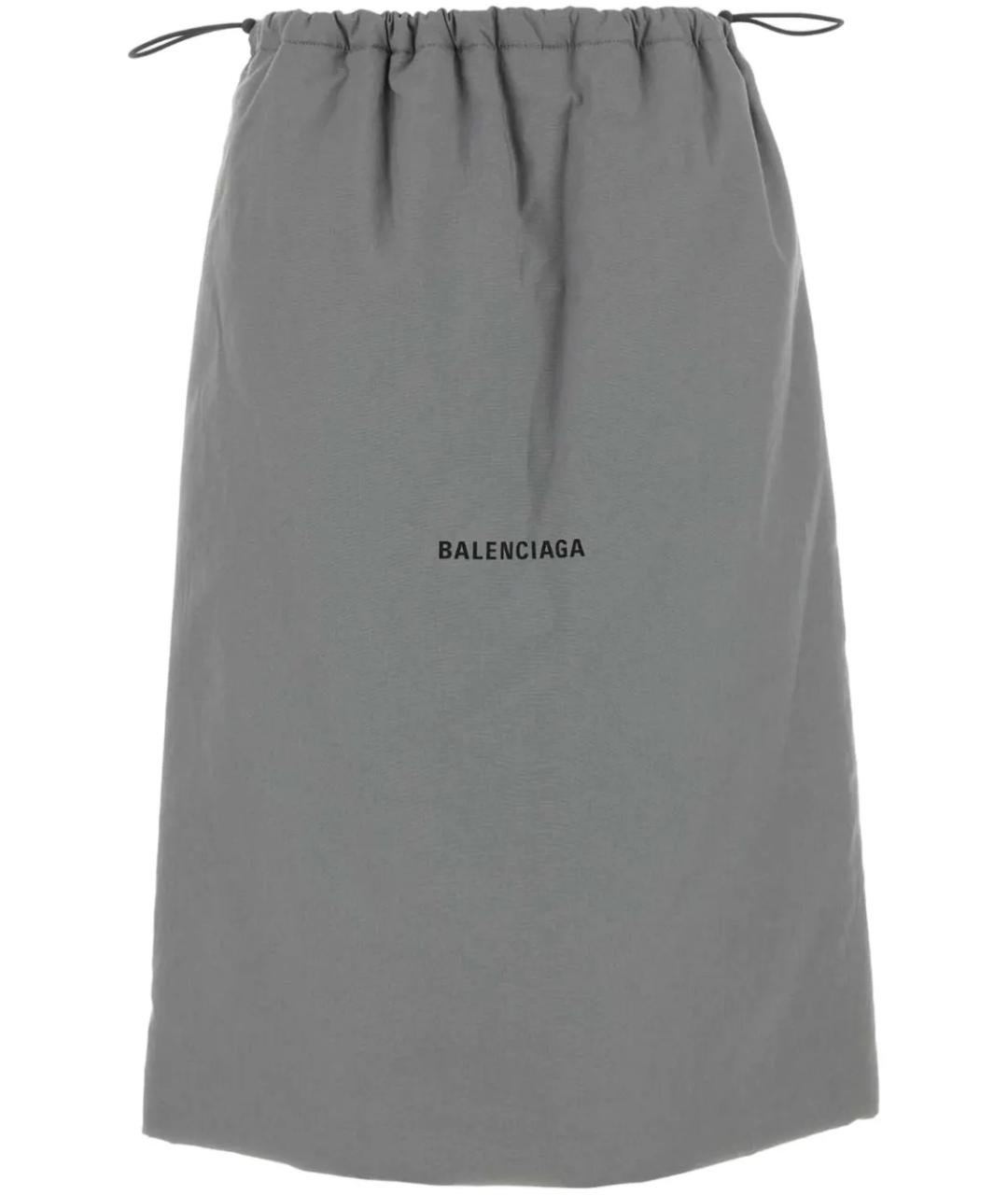 BALENCIAGA Серая хлопковая юбка миди, фото 1