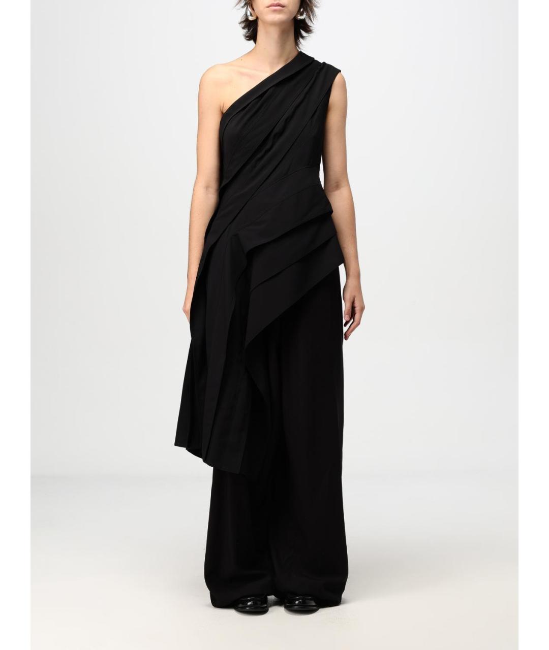BOTTEGA VENETA Черная вискозная блузы, фото 2