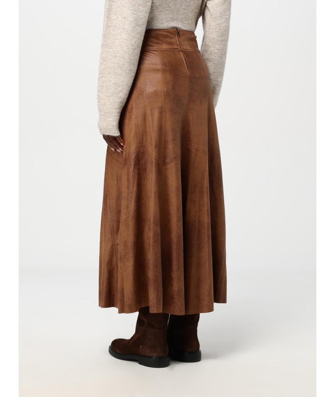 ISABEL MARANT Коричневая юбка макси, фото 3