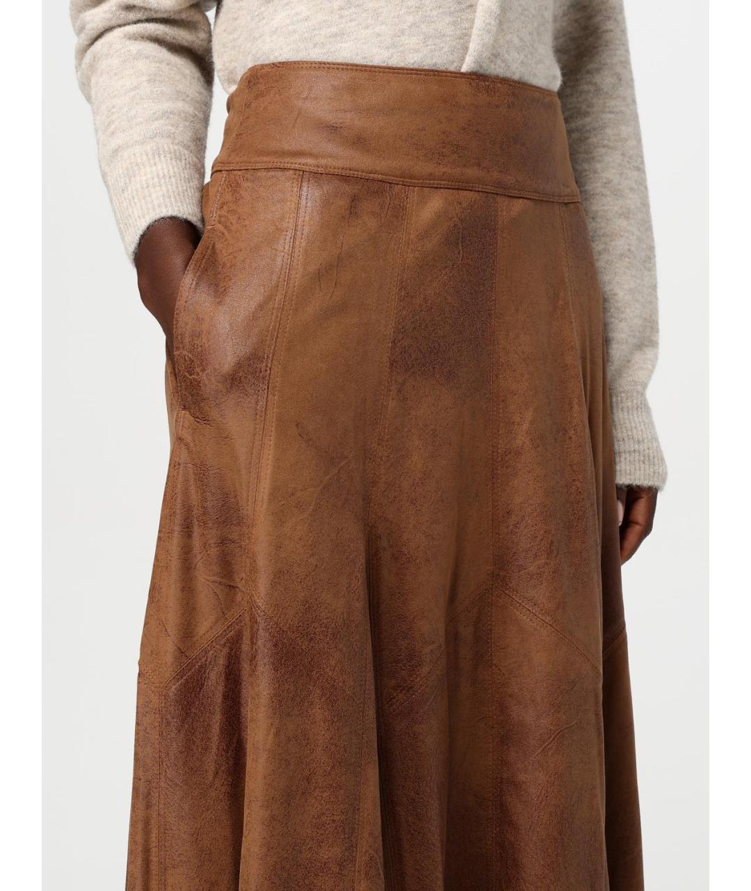 ISABEL MARANT Коричневая юбка макси, фото 4