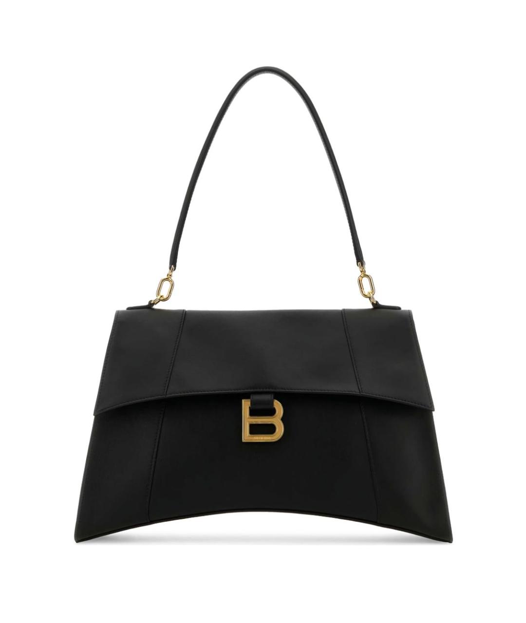 BALENCIAGA Черная кожаная сумка через плечо, фото 1