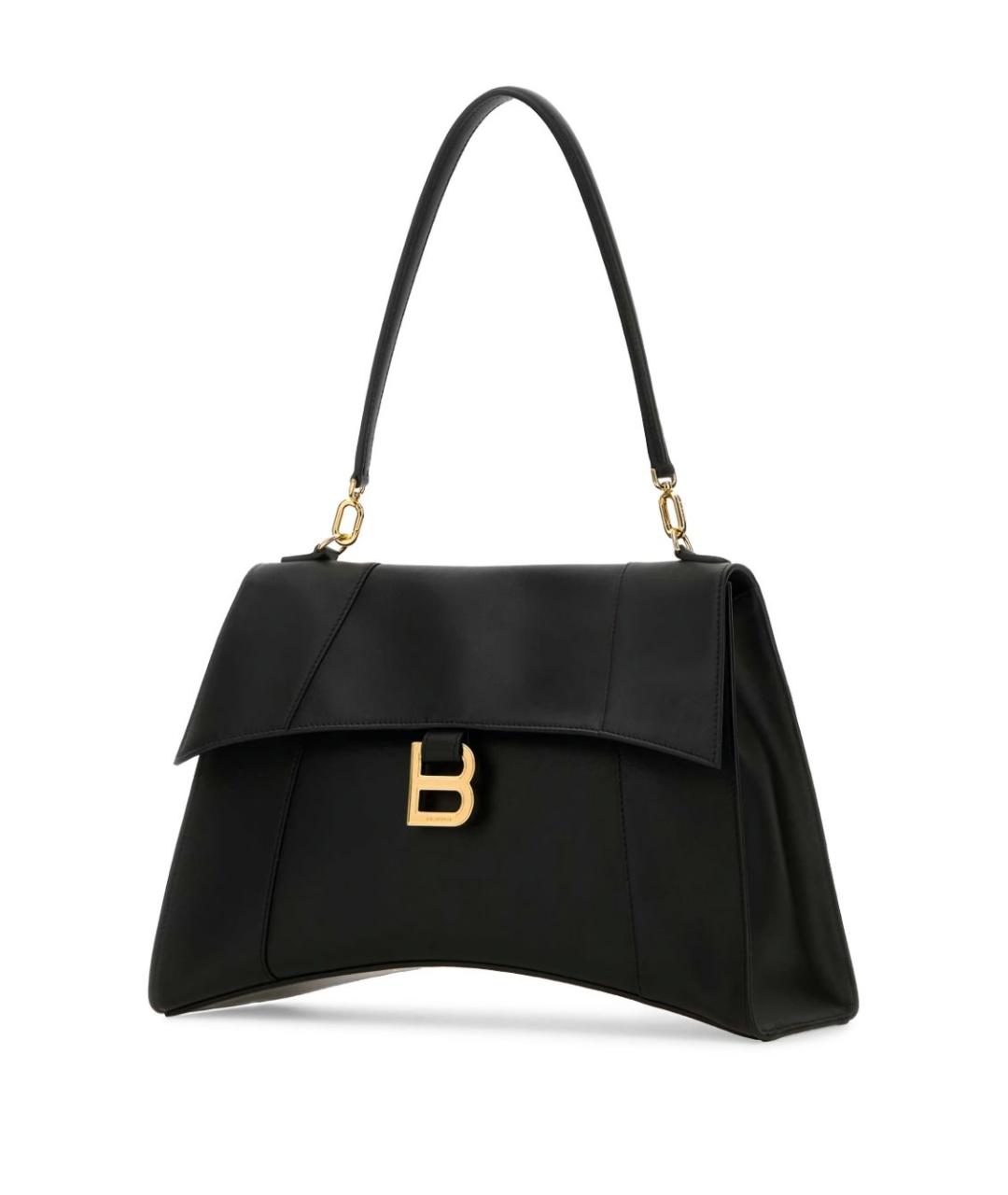 BALENCIAGA Черная кожаная сумка через плечо, фото 2