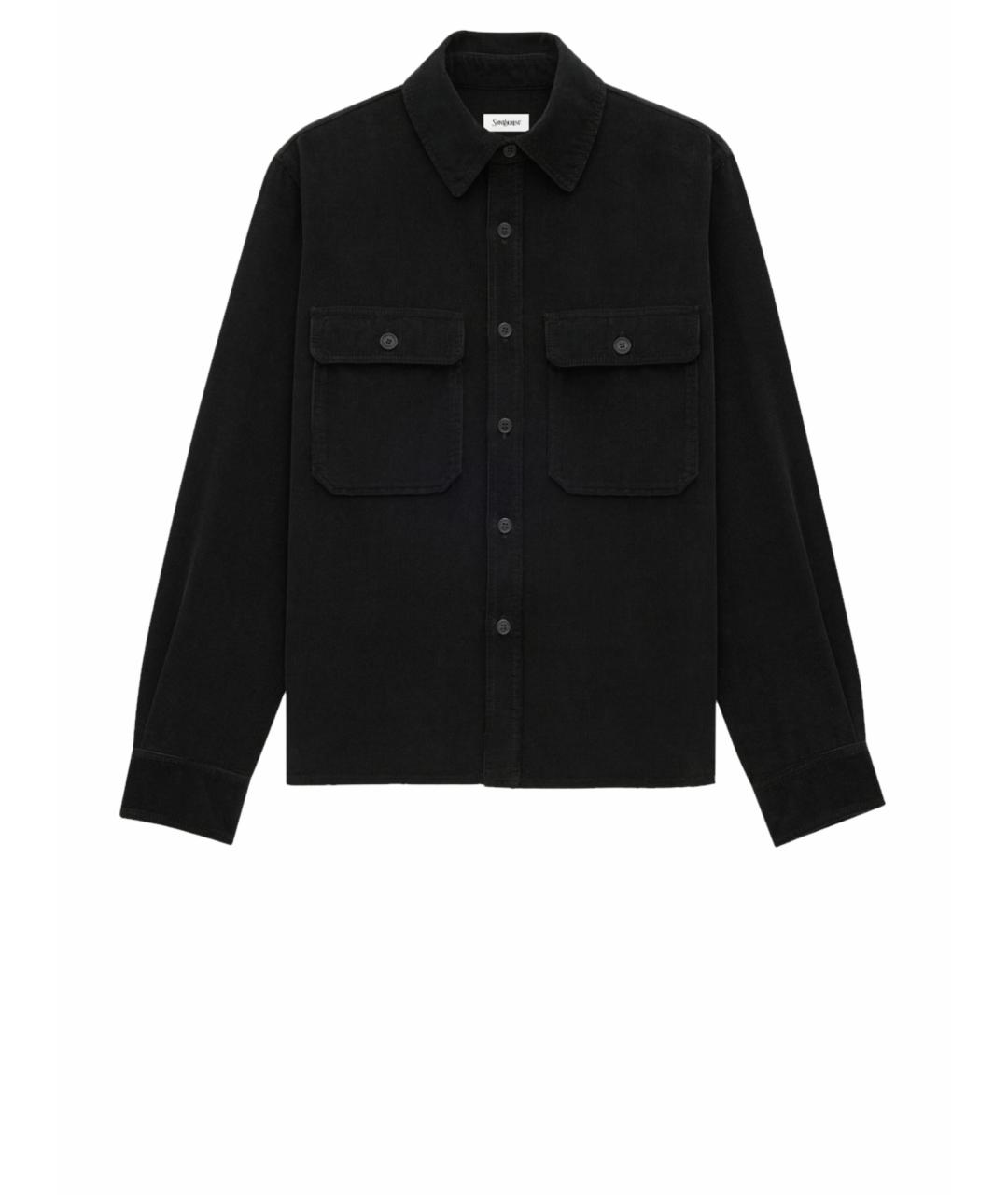 SAINT LAURENT Черная хлопковая куртка, фото 1