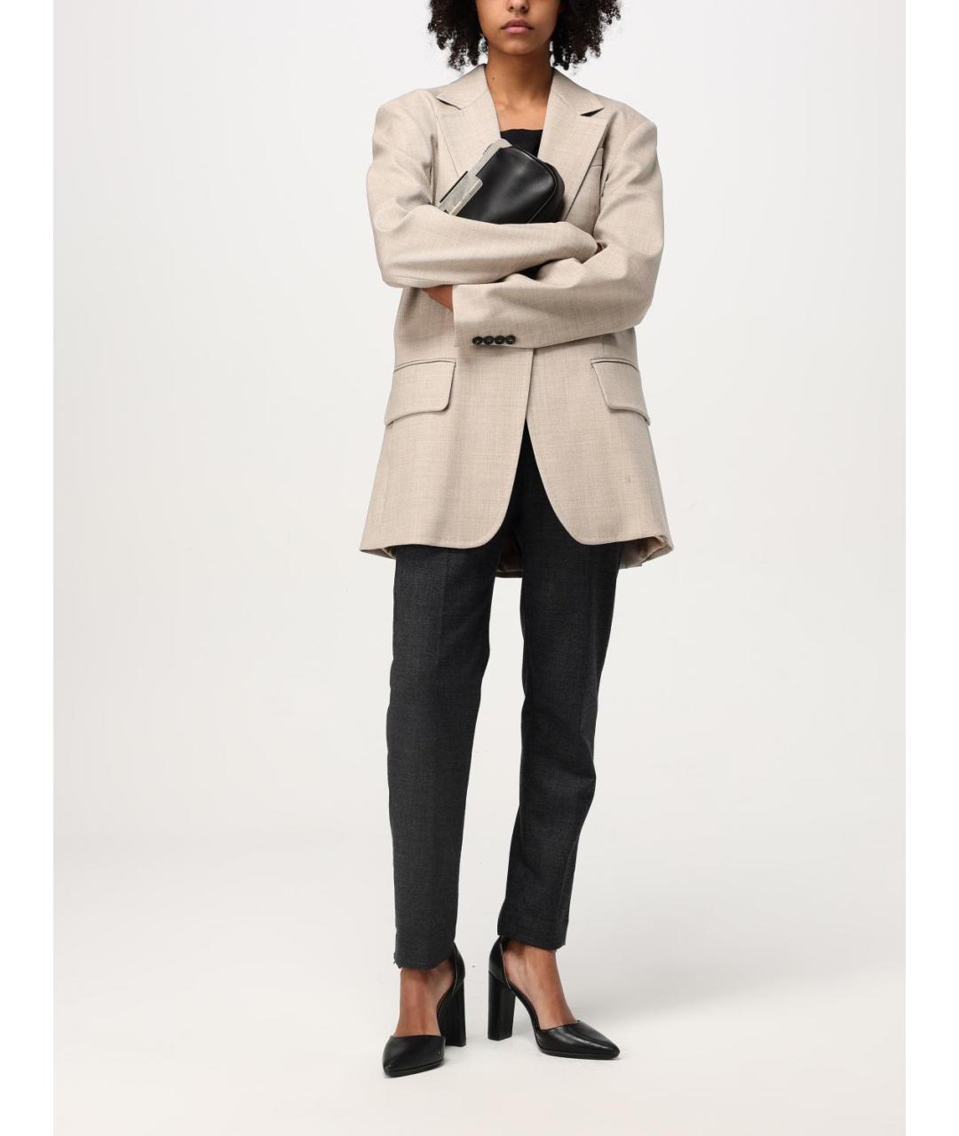MAX MARA Черная кожаная сумка с короткими ручками, фото 2