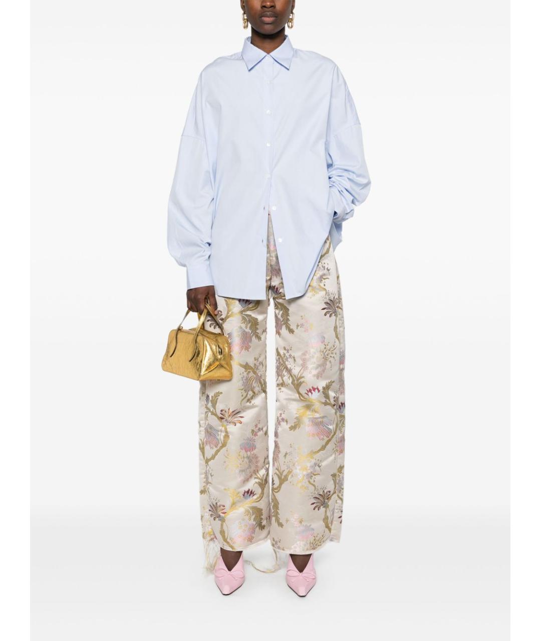 DRIES VAN NOTEN Голубая хлопковая рубашка, фото 4