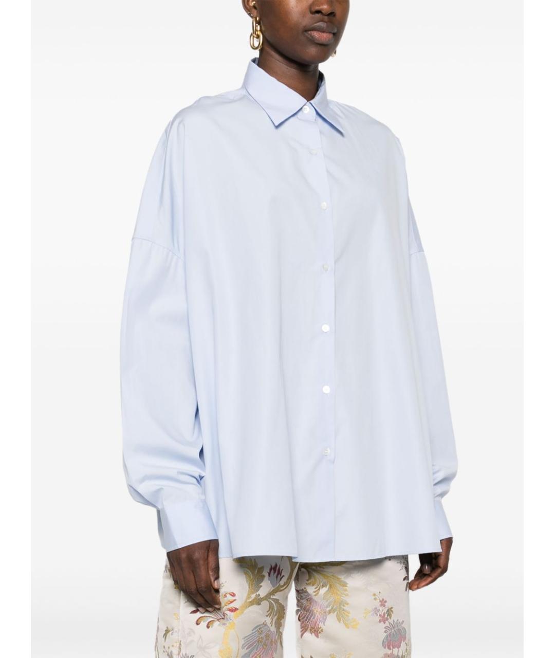 DRIES VAN NOTEN Голубая хлопковая рубашка, фото 2