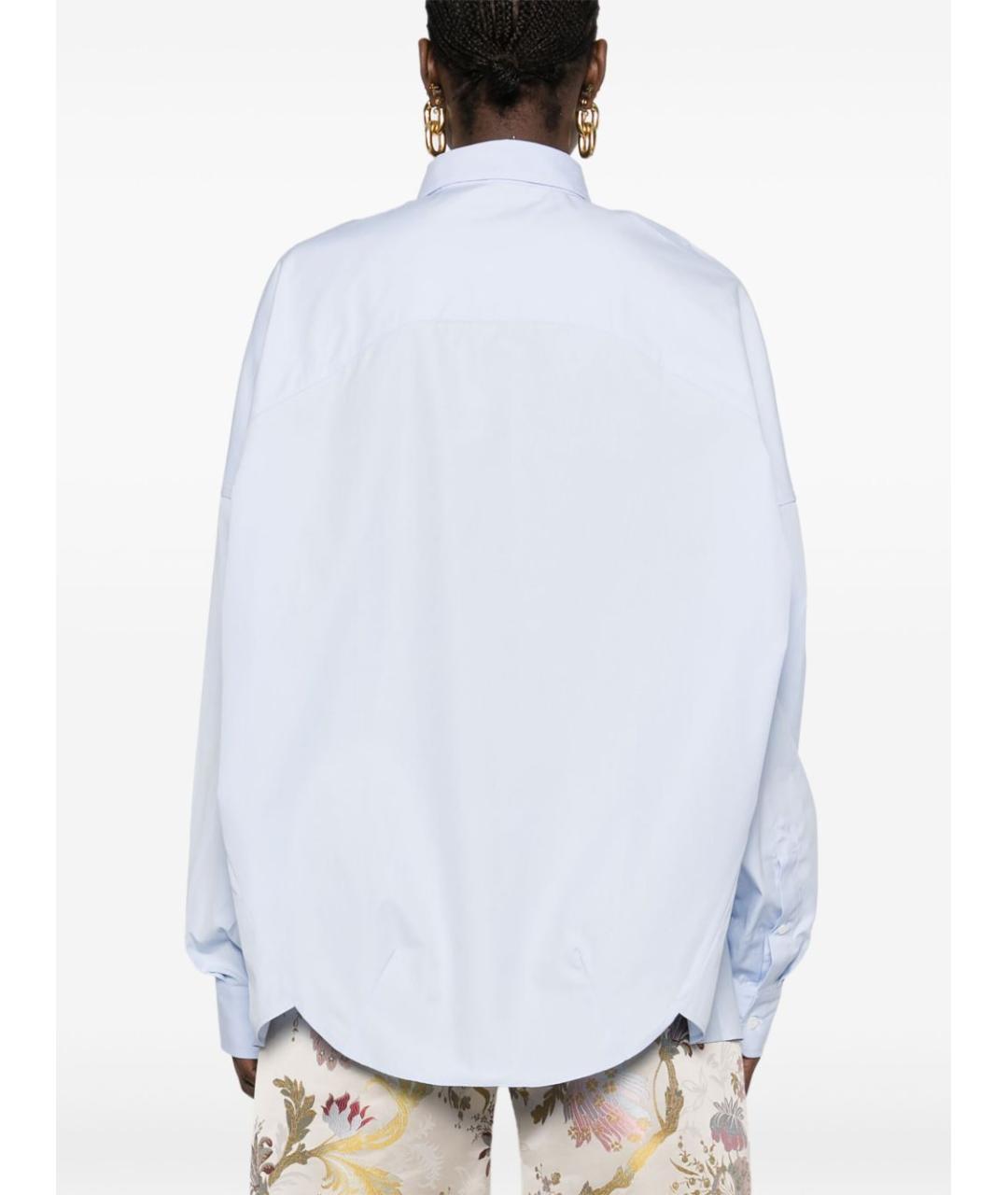 DRIES VAN NOTEN Голубая хлопковая рубашка, фото 3