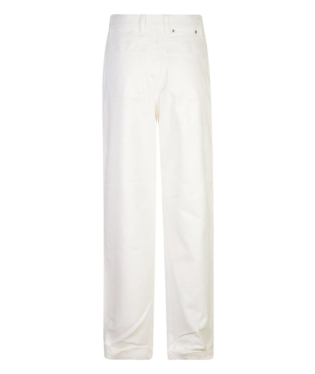 GOLDEN GOOSE DELUXE BRAND Белые хлопковые прямые джинсы, фото 3