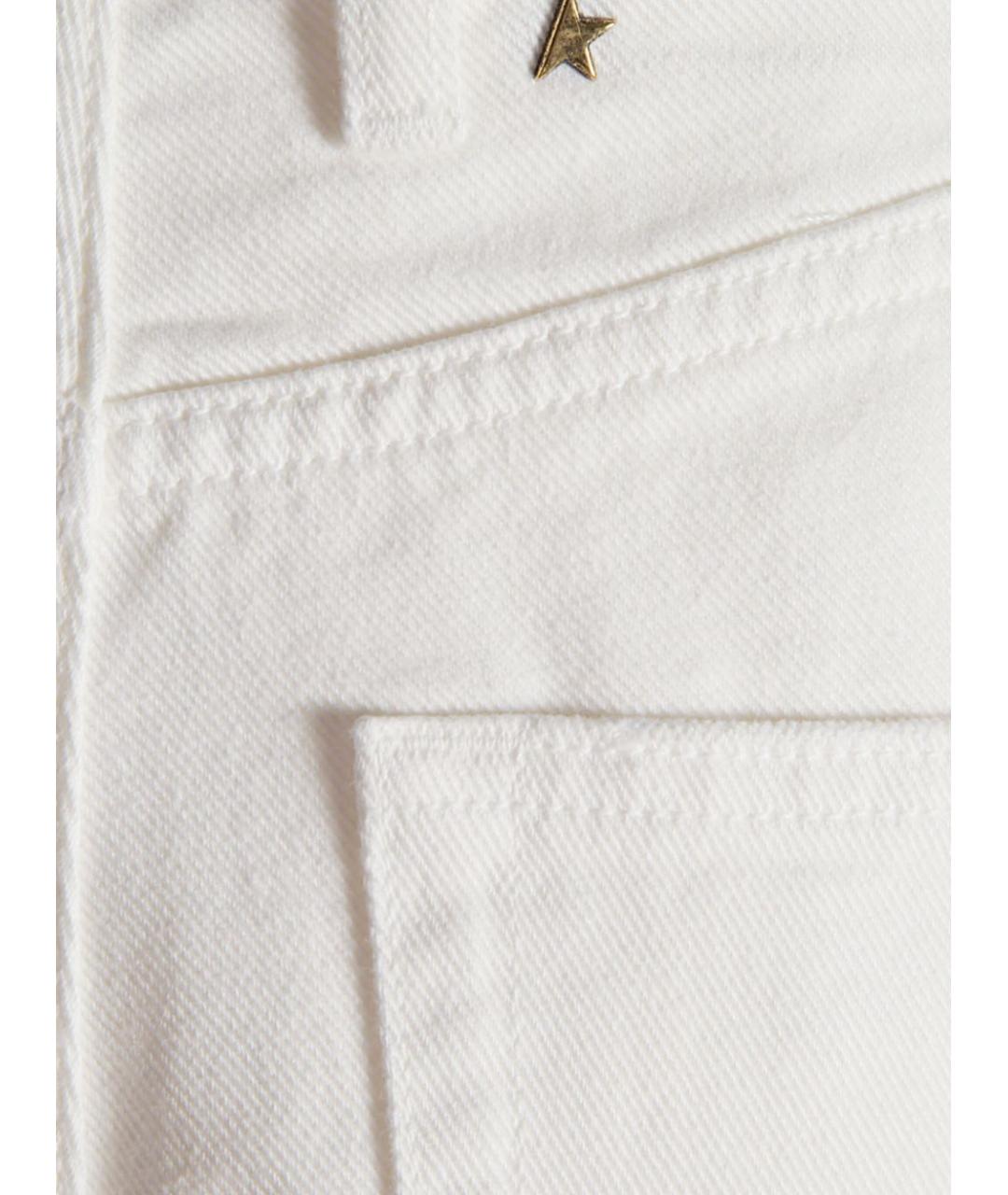 GOLDEN GOOSE DELUXE BRAND Белые хлопковые прямые джинсы, фото 2