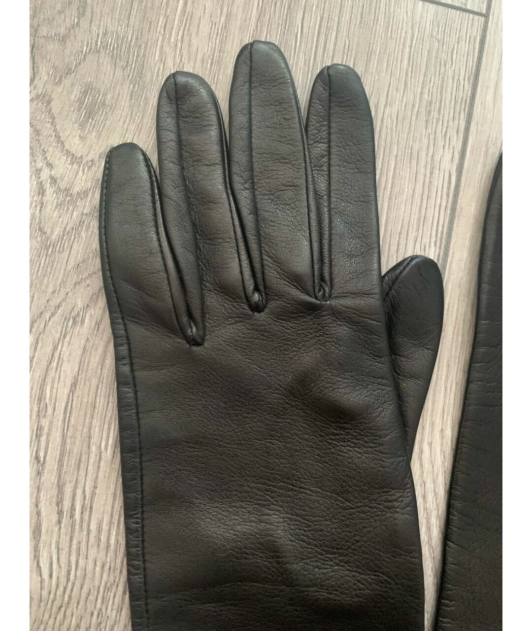 AMEN Черные кожаные перчатки, фото 3