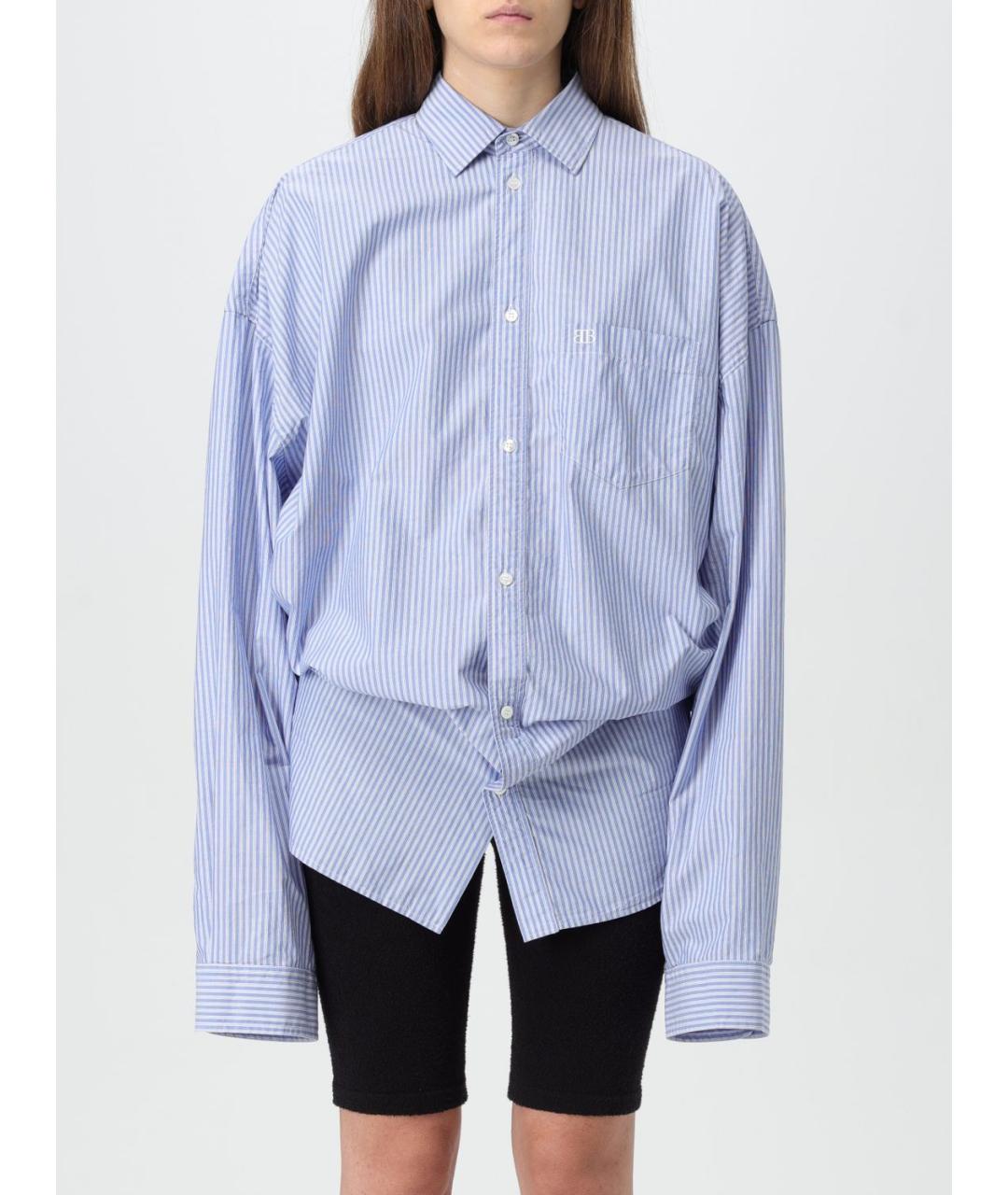 BALENCIAGA Синяя рубашка, фото 2
