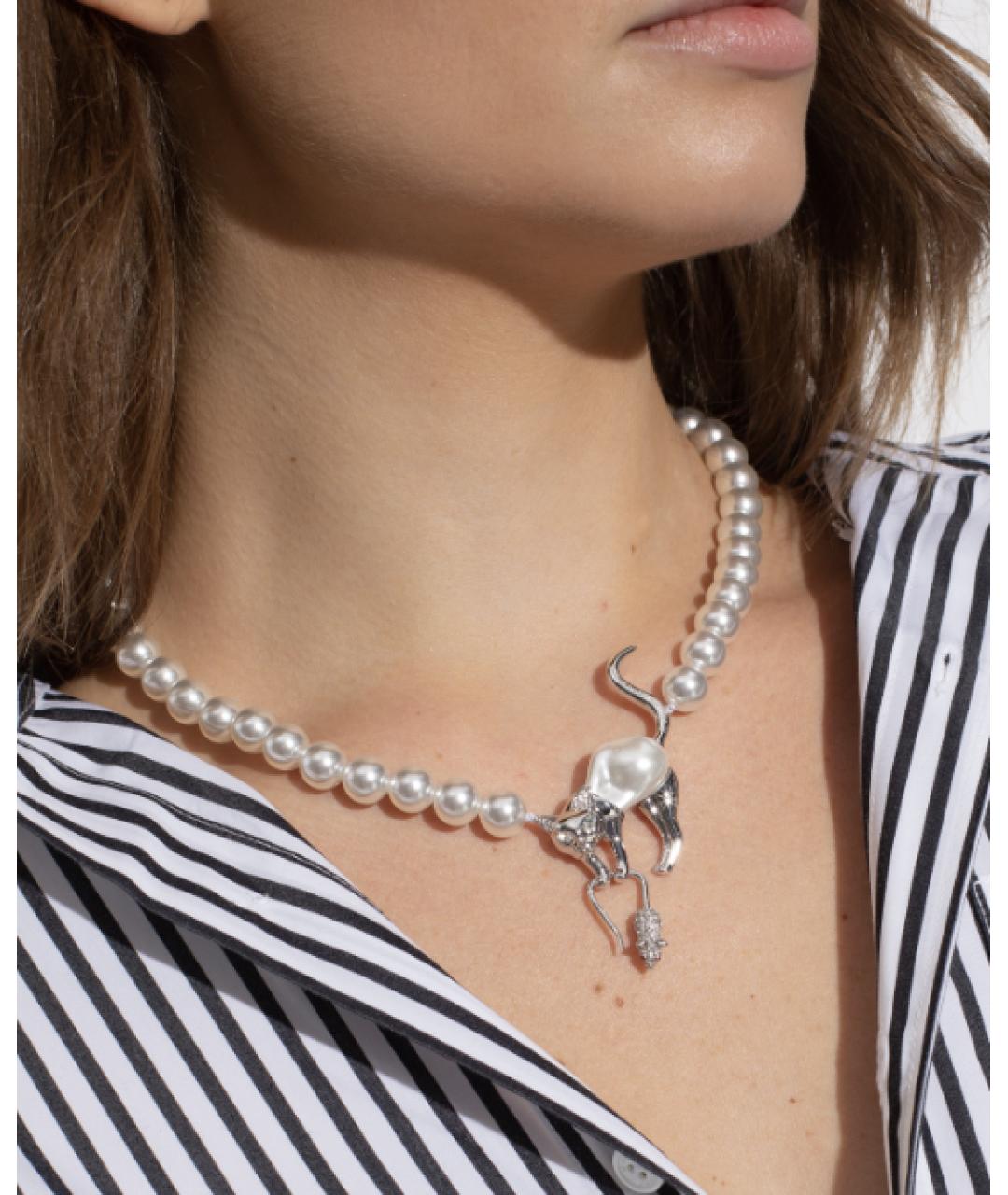 MARC JACOBS Серебряное жемчужное колье, фото 5