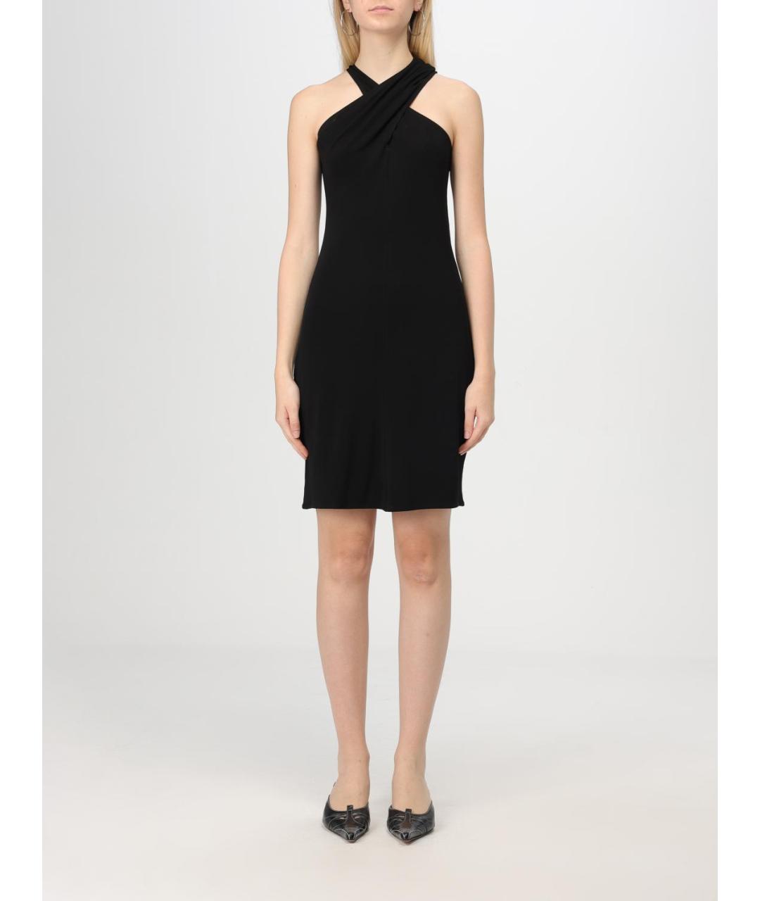 COURREGES Черное вискозное коктейльное платье, фото 2