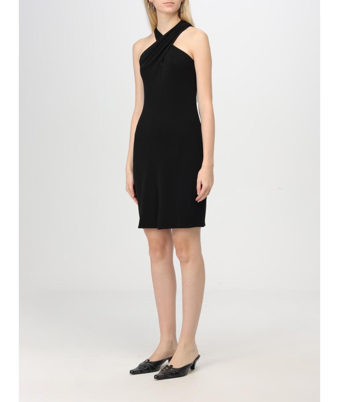 COURREGES Черное вискозное коктейльное платье, фото 4