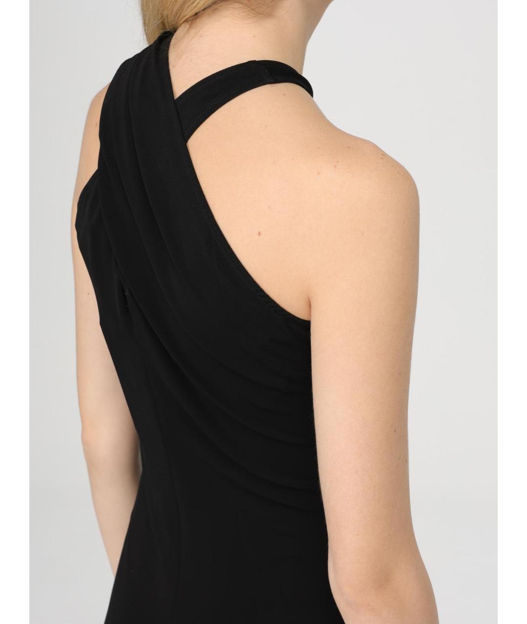 COURREGES Черное вискозное коктейльное платье, фото 5