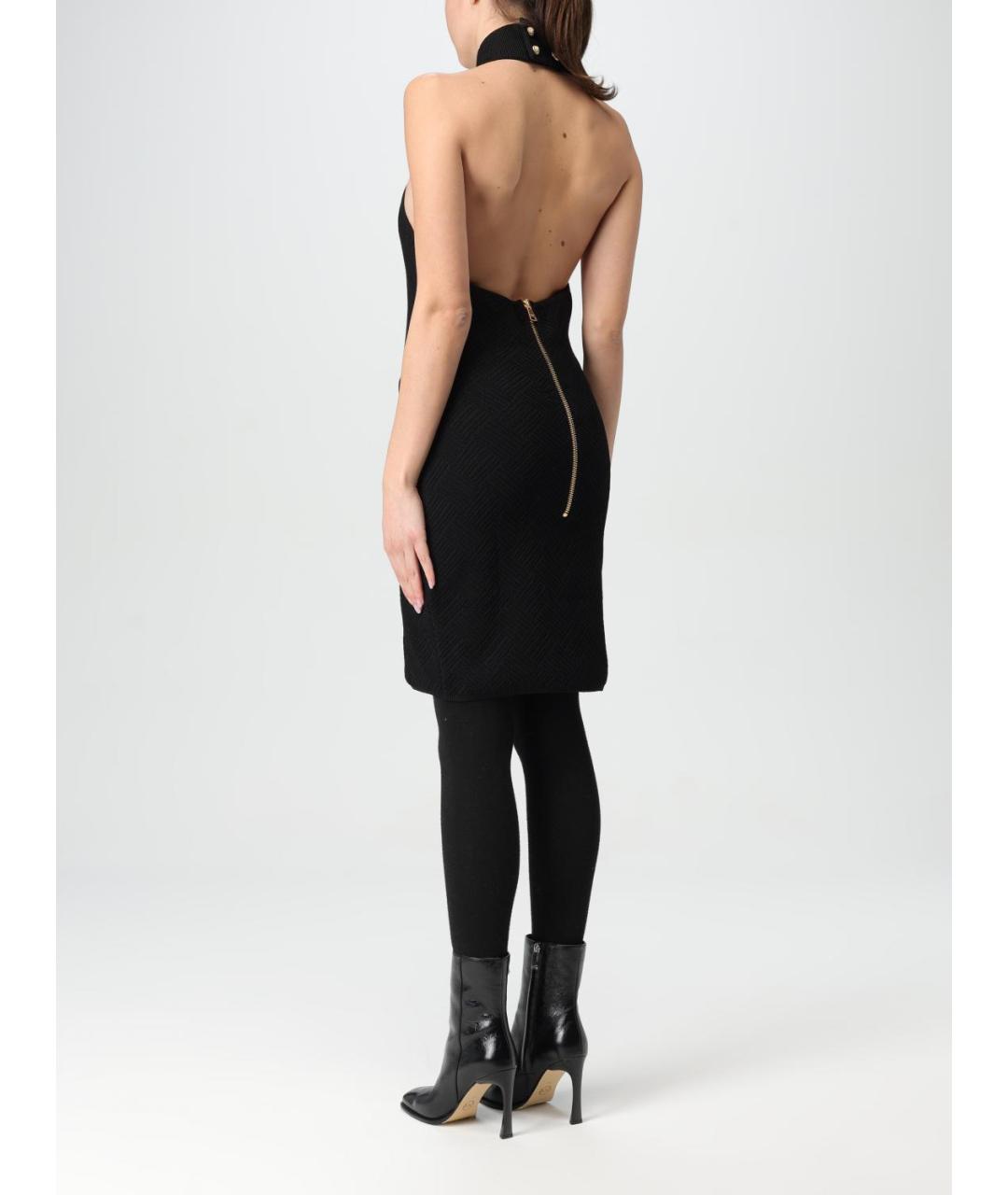 BALMAIN Черное вискозное платье, фото 3