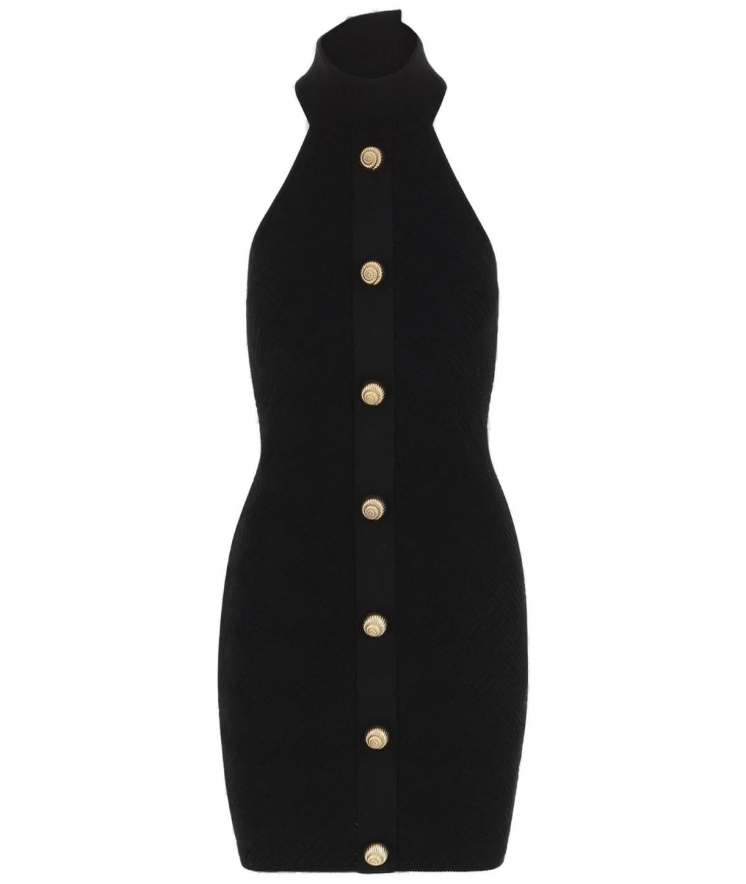 BALMAIN Черное вискозное платье, фото 1